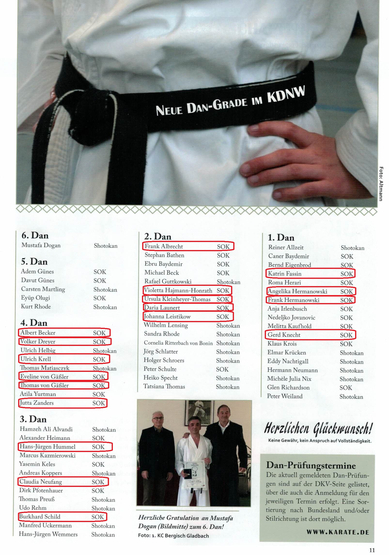 KDNW Karate aktuell 4 2017 Dan Grade