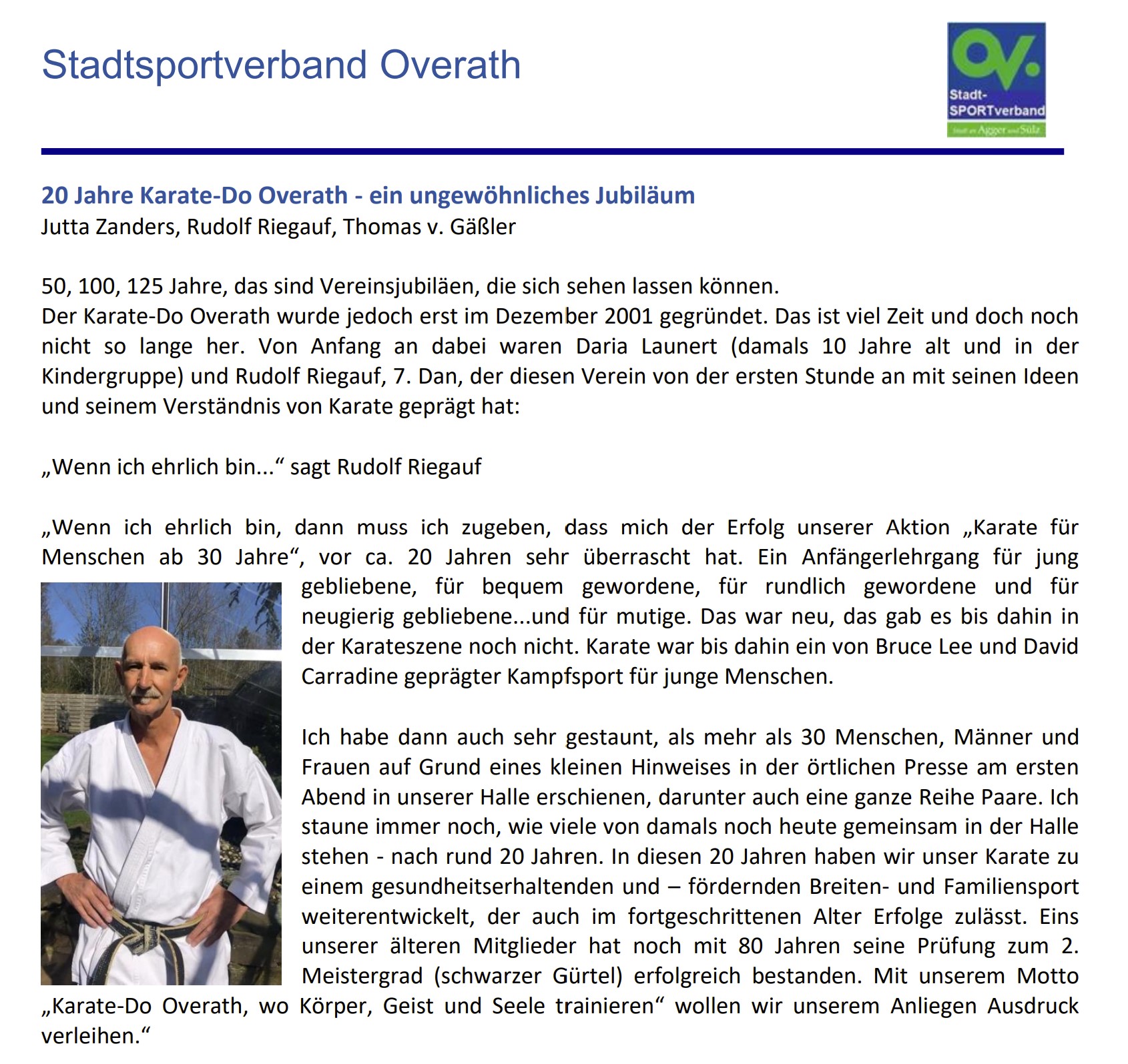 Stadtsportverband Overath Vereinsinfo 14