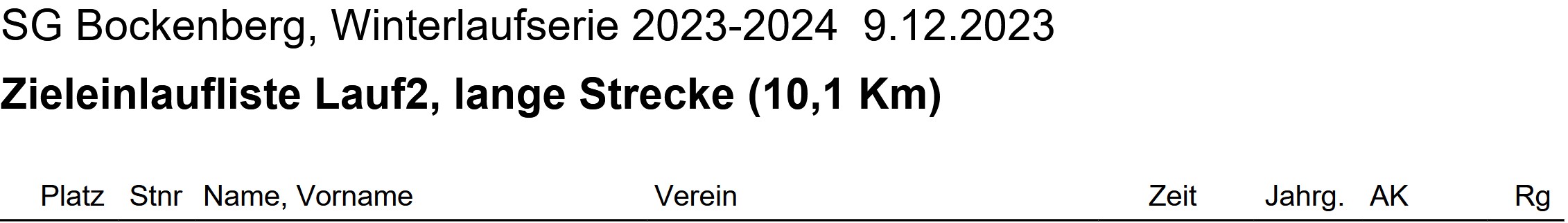 Bockenberg 2024 2025 2. Lauf Ergebnisse Teil 1