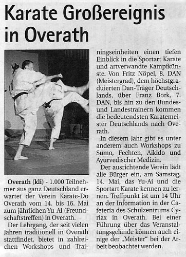 Karate Großereignis in Overath