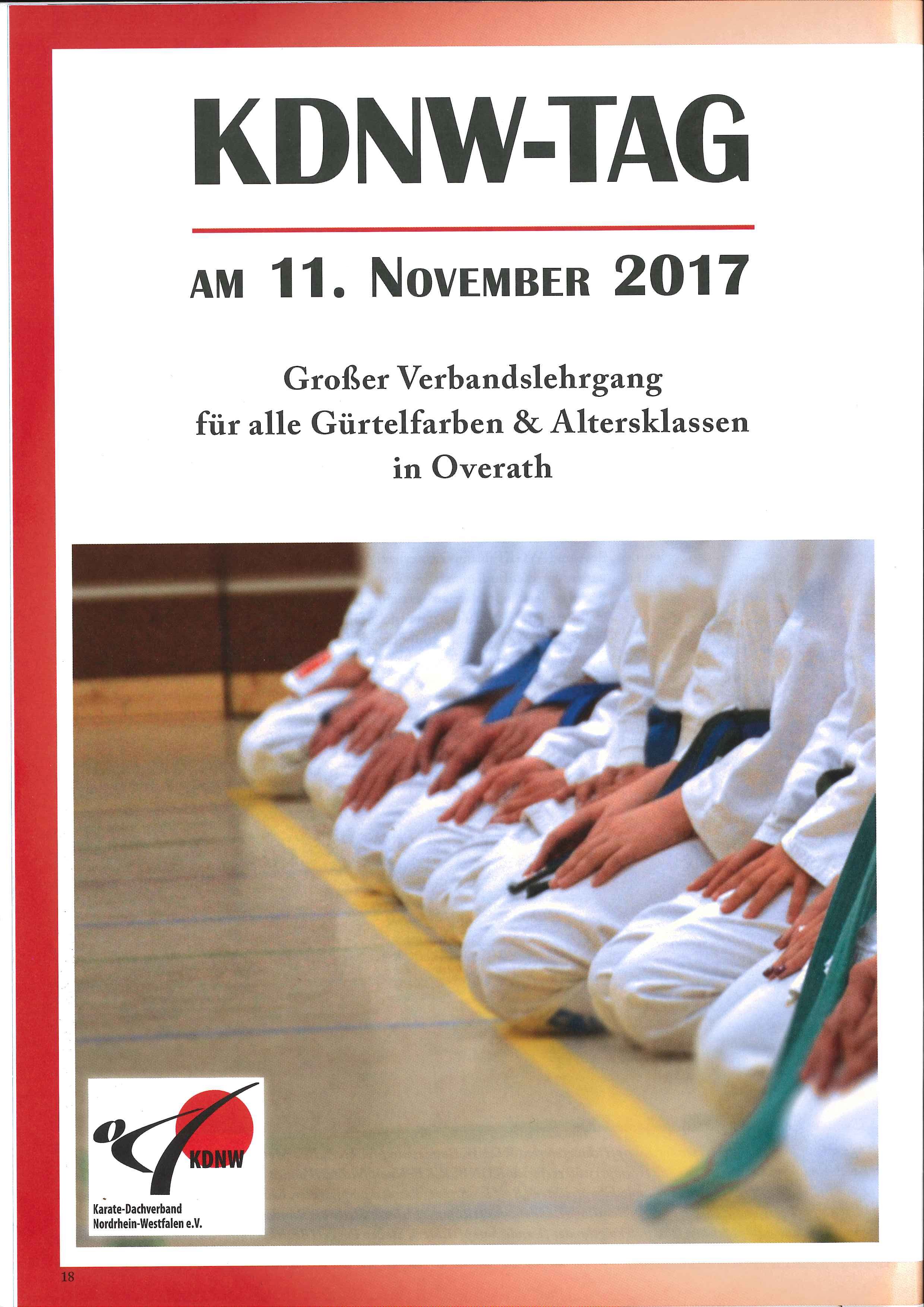 2. KDNW Tag in Karate Aktuell 3 2017 Seite 1