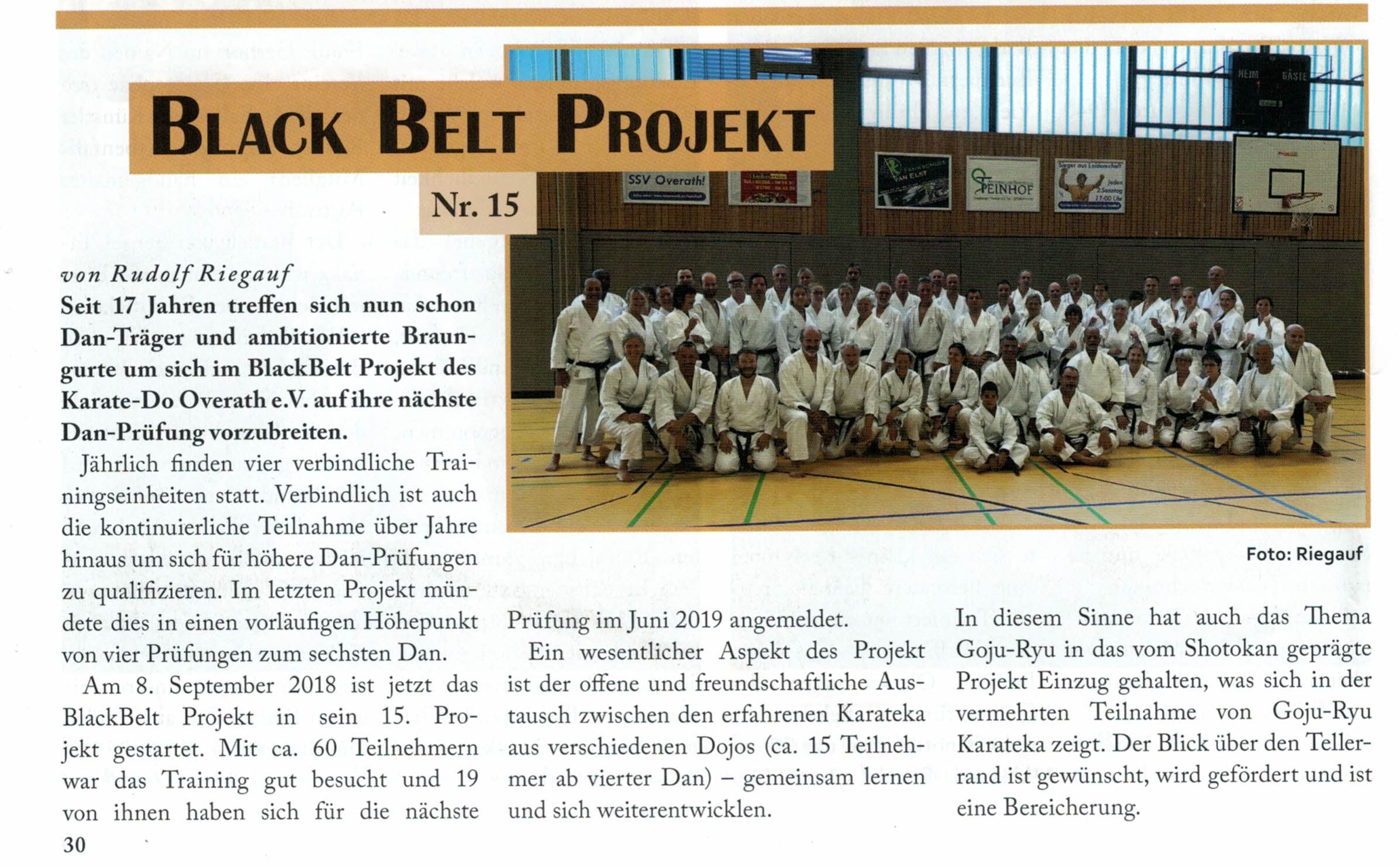 Karate Aktuell BlackBelt Projekt 15
